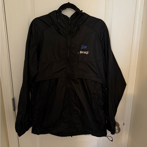 Patta x Awake Packable Jacket Black Windbreaker - Picture 1 of 4